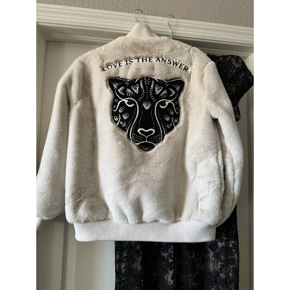 Ciara Love Is The Answer Faux Fur Jacket Xs - Picture 2 of 7
